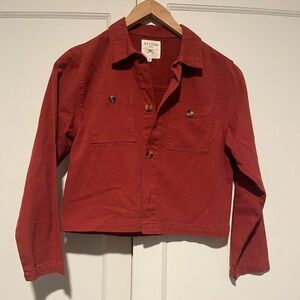 Hayden Girls Burnt Orange Cotton Cropped Jacket